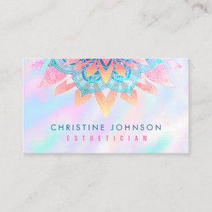 Tarjeta De Visita decoración de flores fondo pastel