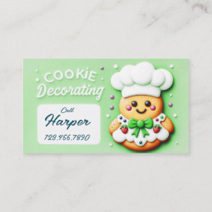 Tarjeta De Visita Decoración de galletitas del chef Cookie