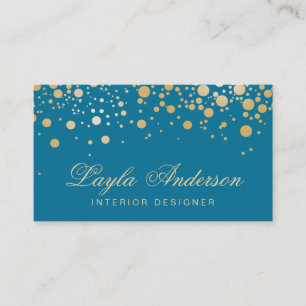 Tarjeta De Visita Decoración de los puntos de oro del glamour - Colo