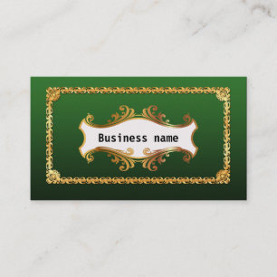 Tarjeta De Visita Decoración de oro elegante