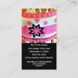 Tarjeta De Visita Decoración de pasteles