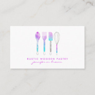 Tarjeta De Visita Decoración de pasteles glitz casera panadería