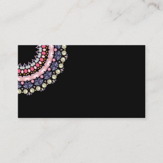 Tarjeta De Visita Decoración de perlas (Anverso)