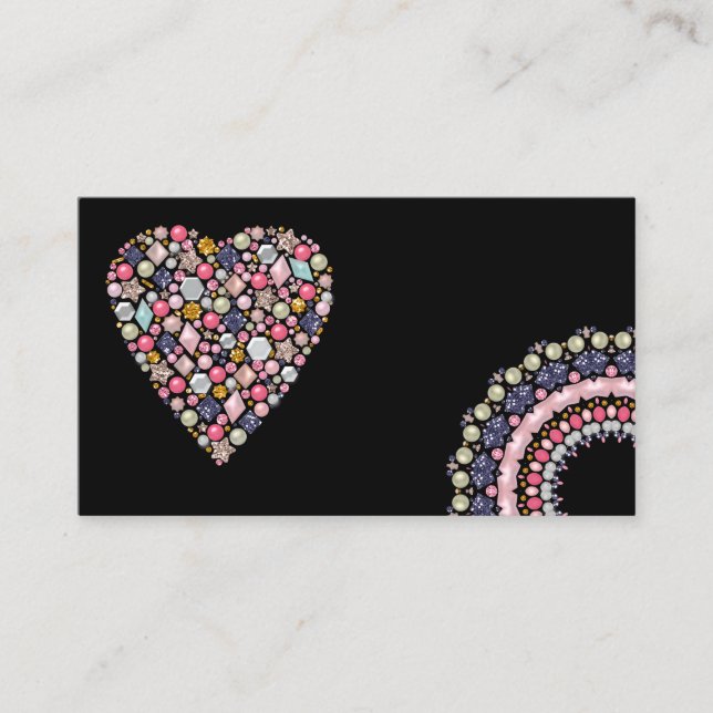 Tarjeta De Visita Decoración de perlas (Anverso)