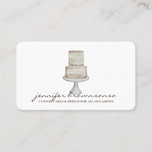 Tarjeta De Visita Decoración de Torta Simple Pasta de Marfil