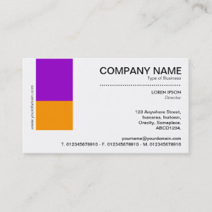 Tarjeta De Visita Decoración en dos tonos: morado y Naranja