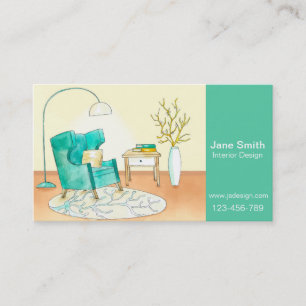 Tarjeta De Visita Decoración interior del diseñador interior, dise