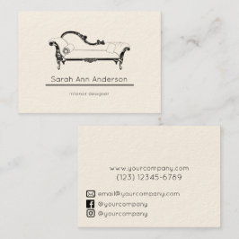 Tarjeta De Visita Decoración minimalista del interior del hogar