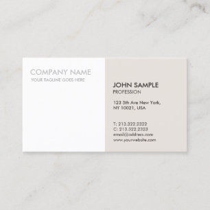 Tarjeta De Visita Decoración minimalista y profesional elegante