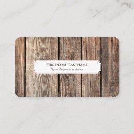 Tarjeta De Visita Decoración moderna de madera rústica elegante blan