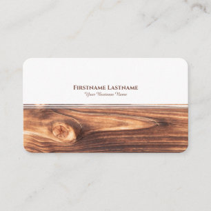 Tarjeta De Visita Decoración moderna de rayas blancas de madera eleg