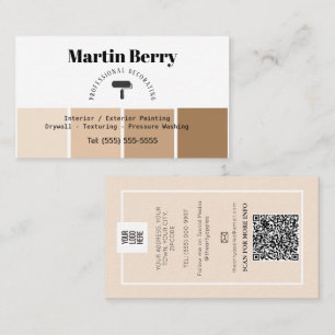 Tarjeta De Visita Decoración sencilla de pintura y decoración pequeñ