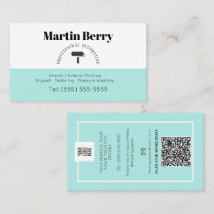 Tarjeta De Visita Decoración sencilla de pintura y decoración pequeñ