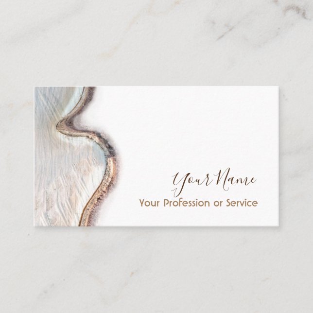 Tarjeta De Visita Decoración y mobiliario de madera orgánica. (Anverso)