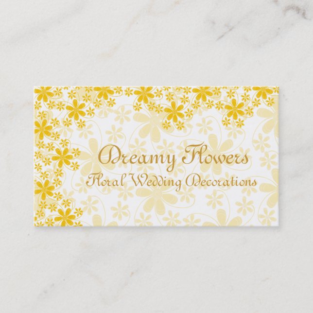 Tarjeta De Visita Decoraciones Bodas florales (Anverso)
