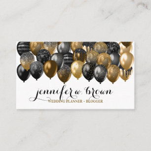 Tarjeta De Visita Decoraciones de fiesta con globos Planificador de 