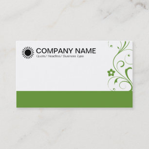 Tarjeta De Visita Decorado con Base - Verde Aguacate