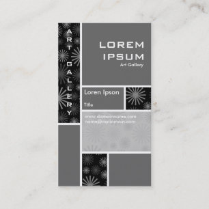 Tarjeta De Visita Decorado en Mondrian - Gris