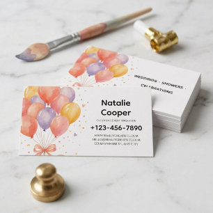 Tarjeta De Visita Decorador de eventos, Estilista de fiestas, Estili