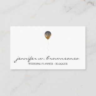 Tarjeta De Visita Decorador de globos de oro elegante