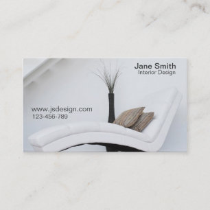 Tarjeta De Visita Decorador de interiores del interiorista, diseño