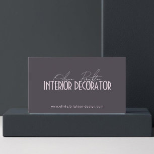 Tarjeta De Visita Decorador de interiores profesional minimalista mo