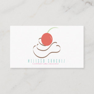 Tarjeta De Visita Decorador de Panadería de Remolino de Glaseado Cup