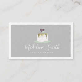 Tarjeta De Visita Decorador de Pastel de Boda de Fondant Dorado Fals