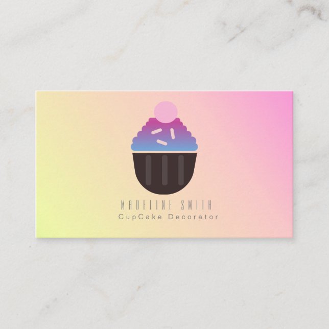 Tarjeta De Visita Decorador de pastelitos de Ombre (Anverso)