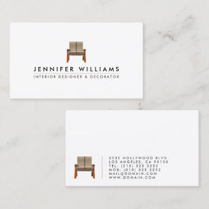 Tarjeta De Visita Decorador del Diseñador de interiores