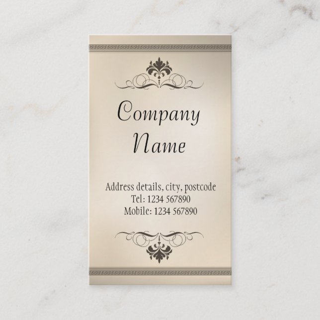 Tarjeta de visita decorativa (Anverso)