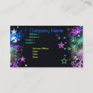 Tarjeta de visita decorativa de la estrella