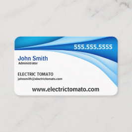 Tarjeta de visita decorativa de la frontera azul