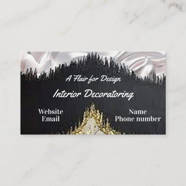 Tarjeta de visita decorativa interior (Anverso)