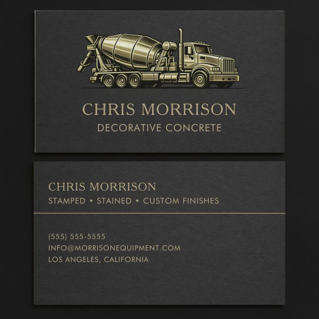 Tarjeta De Visita Decorative Concrete Contractor Services (Subido por el creador)