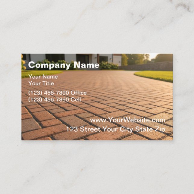 Tarjeta De Visita Decorative Home Brick Paving (Anverso)