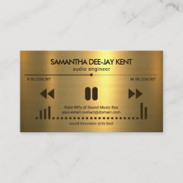 Tarjeta De Visita Deejay de ingeniero de sonido para visualización d