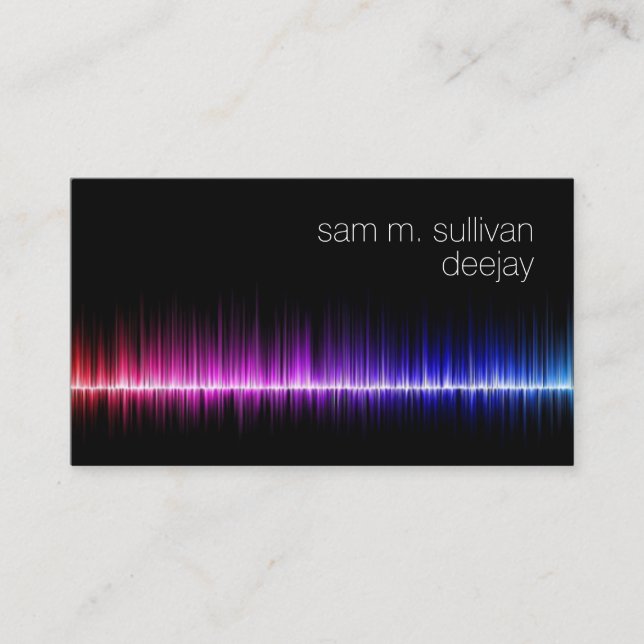 Tarjeta De Visita Deejay Disk Jockey Music (Anverso)