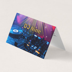 Tarjeta De Visita Deejay DJs Mezclando Música Evento de Música Moder