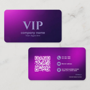 Tarjeta De Visita Deep Purple VIP - Personalizable completo y elegan