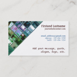 Tarjeta De Visita Deep Sea Liquid Mosaic Tile Art