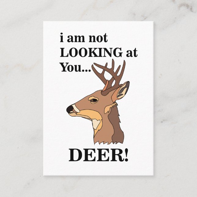 Tarjeta De Visita Deer Antler Funny Outdoor (Anverso)