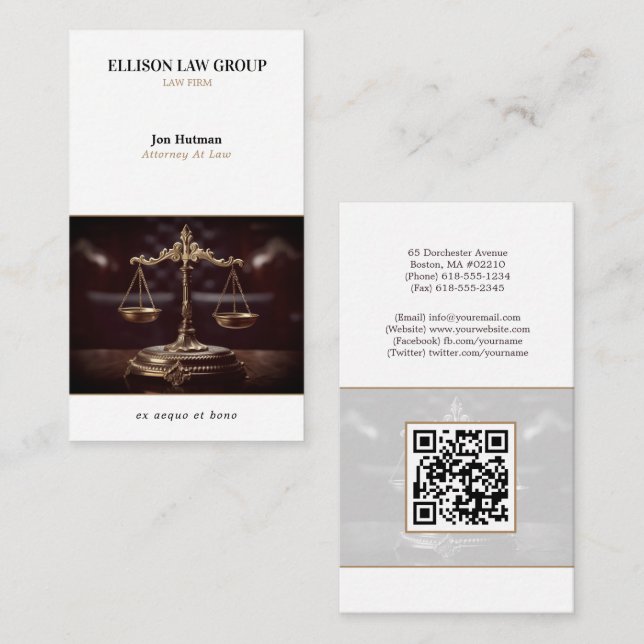 Tarjeta De Visita Defender | Abogado (Anverso / Reverso)