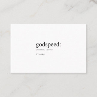 Tarjeta De Visita Definiciones divertidas en inglés: Buena suerte