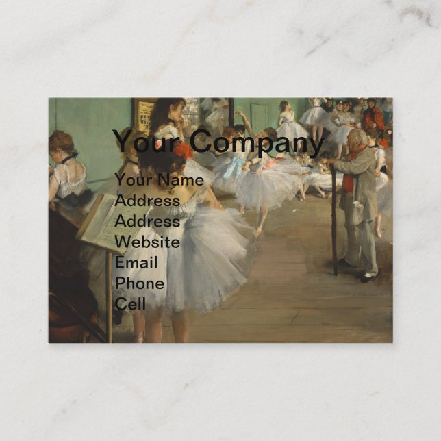 Tarjeta De Visita Degas Dance Class Ballet Bailarines Ballerina Art (Anverso)