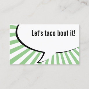 Tarjeta De Visita deja a taco al respecto