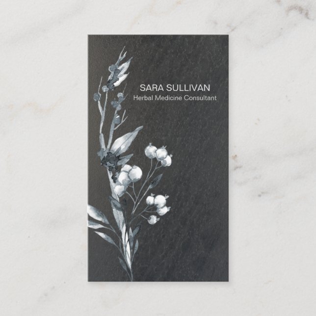 Tarjeta De Visita Deja las hierbas medicinales de Berries (Anverso)