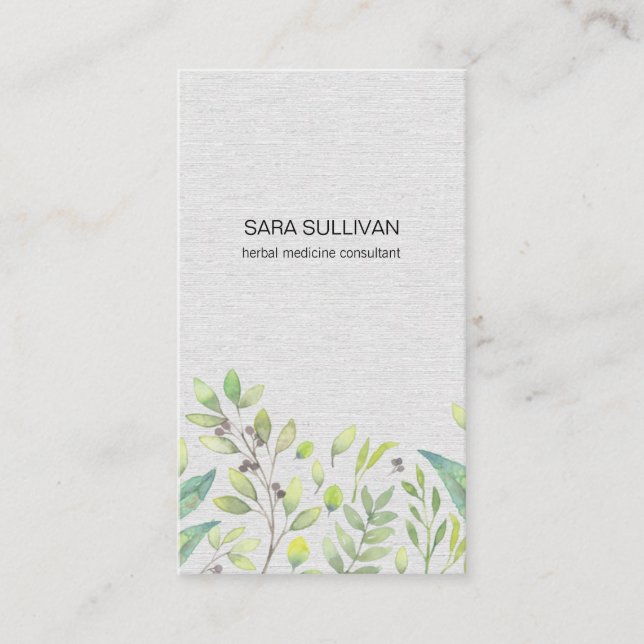 Tarjeta De Visita Deja las hierbas medicinales de Berries (Anverso)