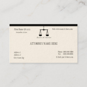 Tarjeta de visita del abogado