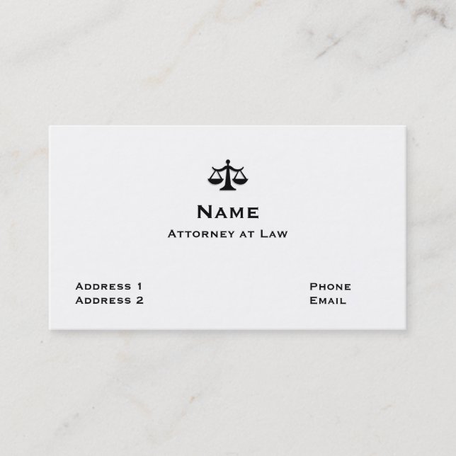 Tarjeta de visita del abogado 1 (Anverso)